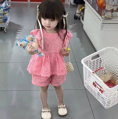 セットアップ 上下セット ブラウス 前後2way ショートパンツ キッズ 商品画像3