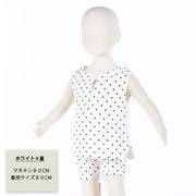 上下セット セットアップ ノースリーブ タンクトップ ショートパンツ 子供用 トップス ボトムス 半ズボン 短パン ウエストゴム ティアドロッププラケット 夏 星柄 スター 三角 トライアングル おしゃれ カジュアル 男の子 女の子 男児 女児 キッズ 子供服 子ども服 こども服 80cm 90cm 100cm 110cm 120cm 白 灰色