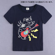 セットアップ キッズ ベビー 子供服 男の子 上下 3点セット Tシャツ 半袖 デニム ダメージパンツ ハーフパンツ ギター カジュアル サメ