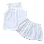 セットアップ 子供用 子供服 キッズ ノースリーブ ショートパンツ ブルー グリーン マスタード ピンク ホワイト 夏 上下セット 通気性 お出かけシーン