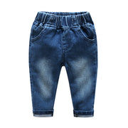 セットアップ 2点セット 上下セット シャツ 長袖 長ズボン ロングパンツ ジーンズ デニム キッズ 男の子 チェック 青