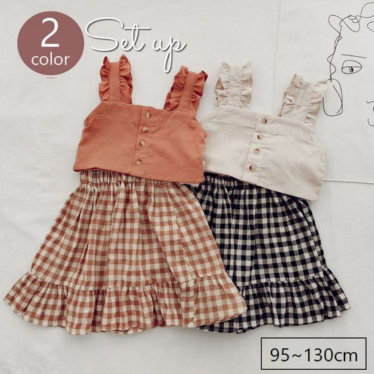 セットアップ キャミソール スカート 2点セット キッズ 子供服 商品画像