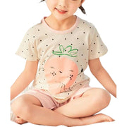 ルームウェア 部屋着 パジャマ 上下 セットアップ キッズ 子供服 春夏 薄手 メッシュ 可愛い プリント 半袖 半ズボン 寝巻き ナイトウェア トップス Tシャツ カットソー プルオーバー ボトムス ショートパンツ 短パン 通気性 ラウンドネック 丸首 ウエストゴム ボーダー 恐竜 動物 花 ロゴ かわいい おしゃれ ジュニア ベビー 子ども こども 幼児 女の子 男の子