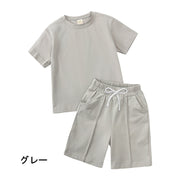 セットアップ 上下セット ２点セット ルームウェア パジャマ キッズ ベビー 子供 女の子 トップス ボトムス 半袖 Tシャツ ショートパンツ 短パン 丸首 無地 単色 シンプル かっこいい かわいい おしゃれ シンプル
