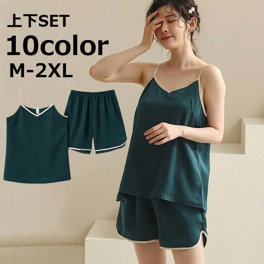 インナー 上下セット 2点セット キャミソール ショートパンツ ルームウェア 商品画像