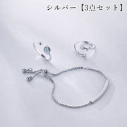 アクセサリー 3点セット 指輪 ブレスレット レディース 女性 リング 腕輪 上品 シンプル ごつい 存在感 きれいめ 上品 スター 惑星風 星 贈り物 ギフト プレゼント