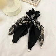 シュシュ 2個セット レディース 女性 ヘアアクセサリー リボン 揺れる 大きめ ビッグ ヘアゴム 髪ゴム まとめ髪 ヘアアレンジ ポニーテール ハーフアップ 結婚式 パーティー きれいめ 上品 おしゃれ かわいい プレゼント 贈り物 プチギフト