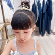 キッズ ヘアアクセサリー ティアラ付きヘアゴム ヘアクリップ 2種類セット 子供用 女の子 花 ミニフラワー 髪飾り 髪留め かわいい おしゃれ キュート おめかし お呼ばれ 発表会 お出掛け 普段使い 大容量