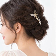 ヘアアクセサリー 2点セット レディース 女性 大人女子 フラワー 花 コーム ラインストーン バタフライ クリップ 髪飾り 結婚式 ウェディング ブライダル 成人式 卒業式 発表会 フォーマル パーティ 謝恩会 きれいめ 上品