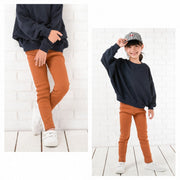 レギンスパンツ 2点セット キッズ 子供服 長ズボン ライン 100cm 110cm 防寒 あったか 秋冬 通園 通学 部屋着 洗い替え カジュアル お洒落 お出掛け スポーツ 運動