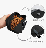 犬用トレーニング 2点セット クリッカー トリーツポーチ おやつポーチ ごほうび入れ マグネット開閉 しつけ 訓練 練習 音 合図 褒める お散歩 散歩 子犬 ドッグトレーニング ペット 犬用品