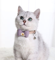 ペット用首輪 2点セット ワンタッチバックル 鈴付き サイズ調節可能 犬 猫 ペット用品 かわいい お洒落 お出かけ お散歩 付け替え 予備 色違い