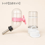 ハムスター用 ごはん・給水用品 フードサーバー 給水器 60ml ケージ取り付け 買い足し用【2点セット】