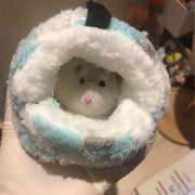 小動物用品 2点セット 寝床 ハウス ハンモック 8cm角 吊り下げ 回し車 横向きホイール 直径18cm ケージ用品 ケージアクセサリー 隠れ家 運動用品 ペット用品 買い足し用品