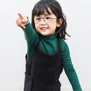 子供服 3点セット 120cm ハイネック 長袖 カットソー ハイソックス 靴下 かかとなし キッズ 子ども 女子 女の子 男の子 無地 シンプル 通園 通学 洗い替え