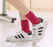 子供服 3点セット 120cm ハイネック 長袖 カットソー ハイソックス 靴下 かかとなし キッズ 子ども 女子 女の子 男の子 無地 シンプル 通園 通学 洗い替え