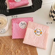 ラッピング 3点セット ハニカム包装紙 ツイストコード サンキューシール 文房具 ギフト用 梱包資材 フリマ用 発送 ハンドメイド 小物梱包