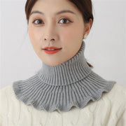 つけ襟 ハンドウォーマー 2点セット レディース 女性 婦人 タートルネック型 付け襟 指なし手袋 フィンガーレスグローブ スマホ操作 首元カバー 手元カバー 冷え対策 寒さ対策 防寒小物 冬小物 重ね着 レイヤード 通勤 通学 お出かけ 旅行 デイリー 無地 シンプル 秋冬
