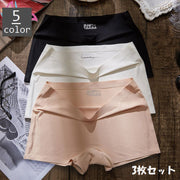 ショーツ レディース インナー 女性用 下着 パンツ 3枚セット ボックス シンプル 無地 響きにくい フルバック ベーシック 婦人用