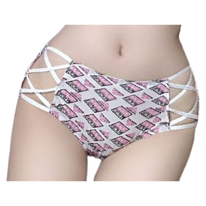 スタンダードショーツ レディース 女性用 インナー 下着 パンツ ピンク×ホワイト バリエーション画像