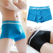 ボクサーパンツ 男性用下着 紳士用 メンズ インナー 肌着 アンダーウェア ウエストゴム ロゴ 英字 薄手 通気性 無地 単色 サラサラ生地 シンプル おしゃれ かっこいい プレゼント ギフト