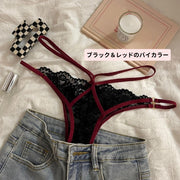 ヒップハンガーショーツ サイドストリング ショーツ レディース パンツ パンティ ランジェリー インナー 見せパン レース セクシー 透け感