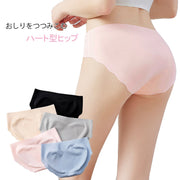 シームレスショーツ スタンダードショーツ ハート型ヒップ 立体ショーツ 単品 シームレス レディース パンツ パンティー 無縫製 ひびかない 響かない 縫い目なし 立体設計 3D設計 立体成型 シンプル 無地 ノーマル ヌーディー インナー 女性下着 ランジェリー
