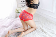 レディースショーツ シースルー スタンダード 透け感 単品 花柄 フラワー レースつき セクシー パンツ パンティー インナー 可愛い かわいい おしゃれ 女性用下着 女性用 婦人用 レディースパンツ