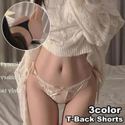Tバックショーツ 紐パン レディース 女性 下着 パンツ タンガ セクシー レース ひも 透け感 インナー パンティ