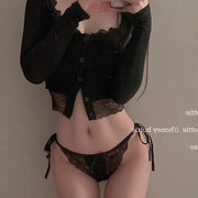 Tバックショーツ 紐パン レディース 女性 下着 パンツ タンガ セクシー レース ひも 透け感 インナー パンティ