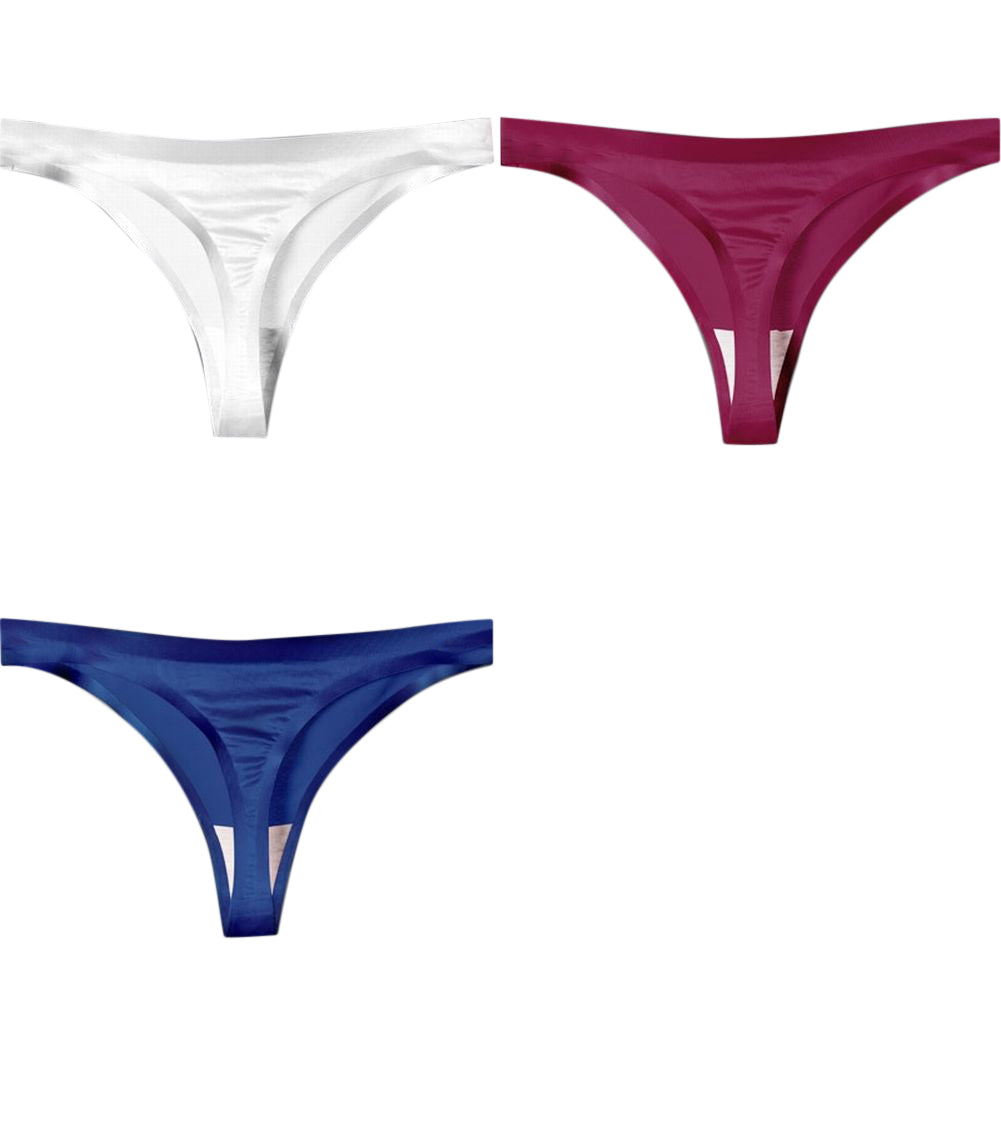 Tバックショーツ 3枚セット ショーツ パンツ パンティ シームレス ひびかない 下着 レディース 女性用 婦人 無地 単色 シンプル おしゃれ セクシー