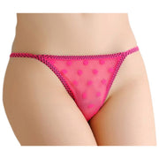 Gストリング Tバックショーツ 紐パン レディース 女性下着 セクシー シースルー 透け感 ドット柄 水玉 パンツ パンティー おしゃれ かわいい ヒップハング ローライズ 響きにくい ひも ヒモ 婦人用