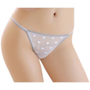 Gストリング Tバックショーツ 紐パン レディース 女性下着 セクシー シースルー 透け感 ドット柄 水玉 パンツ パンティー おしゃれ かわいい ヒップハング ローライズ 響きにくい ひも ヒモ 婦人用