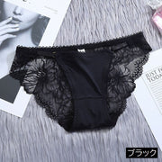 ショーツ ヒップハンガー レディース 女性 婦人 インナー 下着 パンツ レース スカラップ 透け感 花柄 フラワー ブラック 黒 おしゃれ かわいい セクシー 普段使い