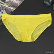 ブリーフパンツ ショーツ メンズ 男性 下着 アンダーウェア インナー 薄手 シースルー 無地 ブラック ホワイト レッド ベージュ シンプル 通気性 ムレにくい