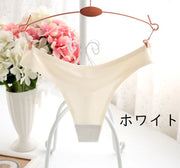 Tバック ショーツ レディース インナー セクシー 無地 シンプル 単色 響きにくい シームレス タンガ パンティー パンツ ナイトウェア 女性用 下着 婦人