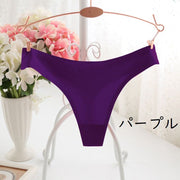 Tバック ショーツ レディース インナー セクシー 無地 シンプル 単色 響きにくい シームレス タンガ パンティー パンツ ナイトウェア 女性用 下着 婦人
