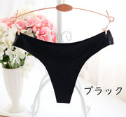 Tバック ショーツ レディース インナー セクシー 無地 シンプル 単色 響きにくい シームレス タンガ パンティー パンツ ナイトウェア 女性用 下着 婦人