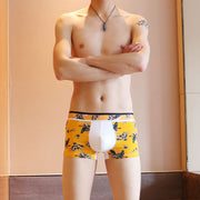 ボクサーパンツ ボクサーブリーフ メンズ 男性用 下着 前閉じ ショーツ パンツ 立体裁断 迷彩柄 英字ロゴ フラワー 華やか おしゃれ アンダーウェア