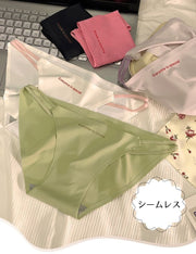 ヒップハンガーショーツ 2枚セット レディース 下着 パンツ ローライズ フルバック 紐パン風 無地 ロゴ 響きにくいシームレス