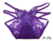 ヒップハンガーショーツ レディース インナー パンツ パンティ 下着 総レース リボン シースルー 透け感 エレガンス セクシー キュート かわいい 繊細 レーシー ローライズ ランジェリー