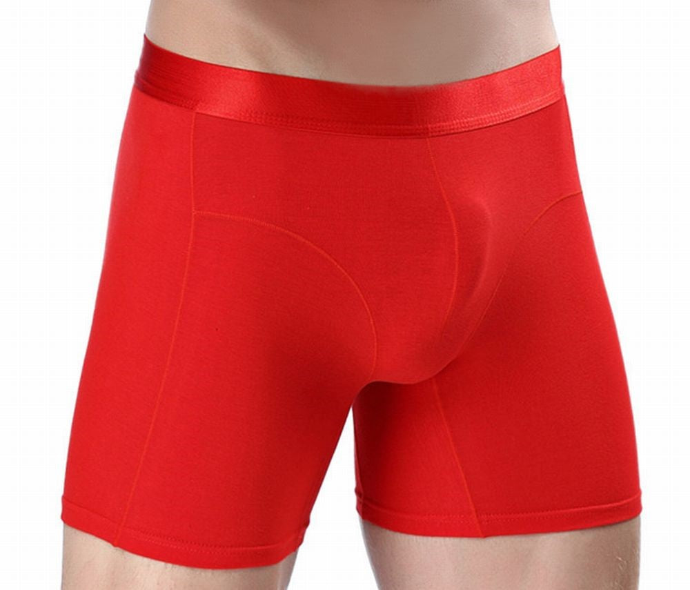 メンズショーツ ロングボクサーパンツ ボックスショーツ インナー 男性下着 前閉じ 07レッド バリエーション画像