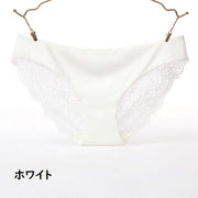 ヒップハンガーショーツ ローライズ バックレースショーツ シームレス レディース 婦人 インナー パンツ 下着 肌着 花柄レース 股上浅め シンプル アウターに響きにくい セクシー おしゃれ かわいい 大きいサイズ
