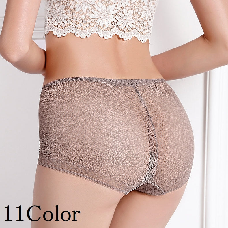 スタンダードショーツ レディース 下着 パンツ パンティ 単品 無地 レース ハイウエスト シースルー セクシー おしゃれ 女性 透け感