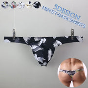 Tバックショーツ メンズ 男性用 下着 ローライズ タンガ ソング おしゃれ セクシー 総柄 パンツ 浅め アンダーウェア ビキニブリーフ インナー 贈り物 プレゼント 肌着 紳士用