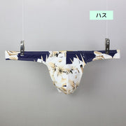 Tバックショーツ メンズ 男性用 下着 ローライズ タンガ ソング おしゃれ セクシー 総柄 パンツ 浅め アンダーウェア ビキニブリーフ インナー 贈り物 プレゼント 肌着 紳士用
