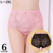 スタンダードショーツ レディース 大きいサイズ 下着 パンツ 花柄総レース ハイウエスト フルバック シースルー 透け感セクシー