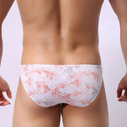 メンズショーツ ビキニパンツ ショート おしゃれ 柄物 フラワー オレンジ メンズ 男性 メンズ用下着 男性用インナー 小さめ M L XL XXL セクシー