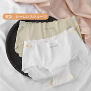 スタンダードショーツ シームレス レディース 女性 婦人用 フルバック 下着 インナー パンツ 伸縮性 シンプル 無地 リボン 響かない