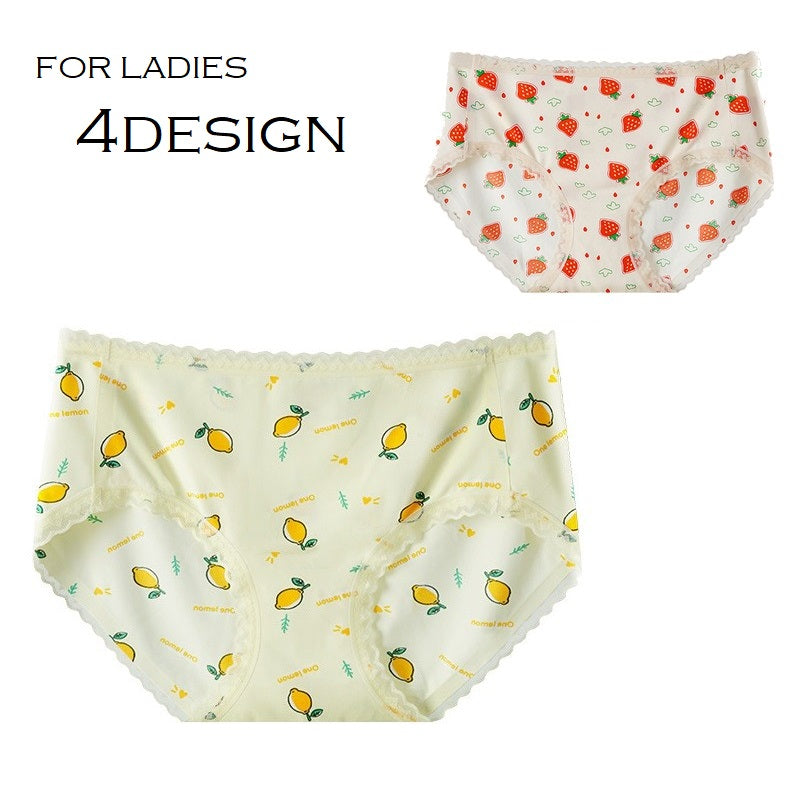 スタンダードショーツ レディース 女性 下着 インナー パンツ パンティ フルバッグ レース イラスト入り イチゴ さくらんぼ レモン 桃 フルーツ シンプル おしゃれ かわいい キュート ガーリー デイリー 白 黄 赤 ピンク